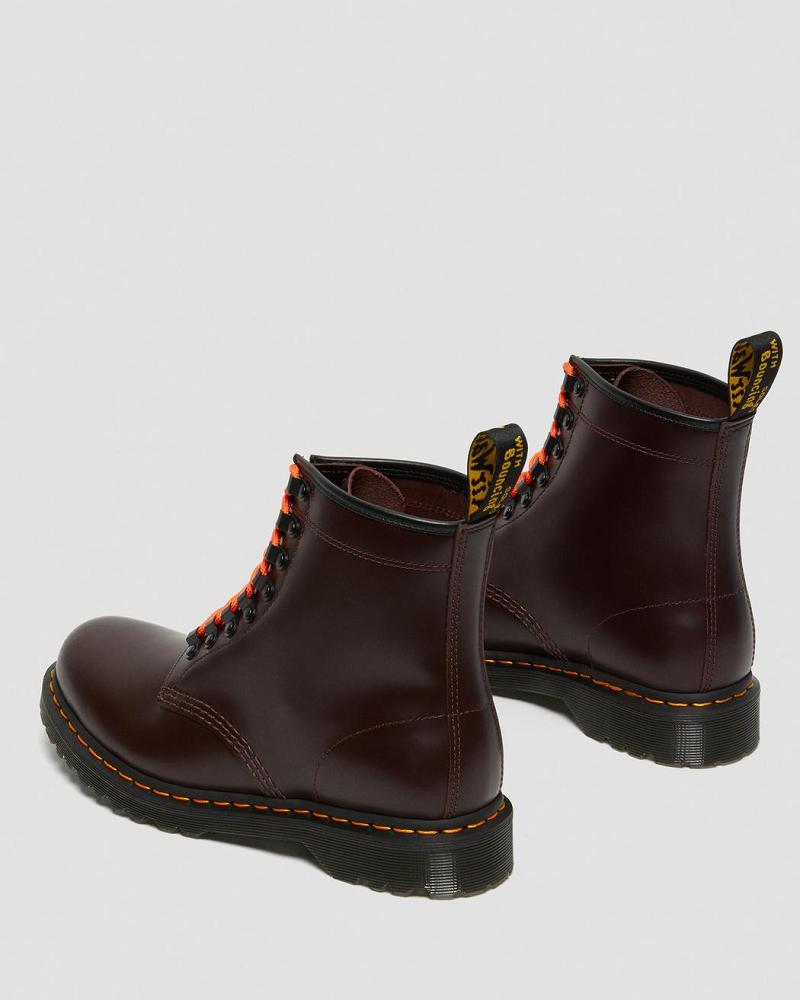 Men's Dr Martens 1460 Ben Smooth Leather Lace Up Boots Red | AU 500UZG